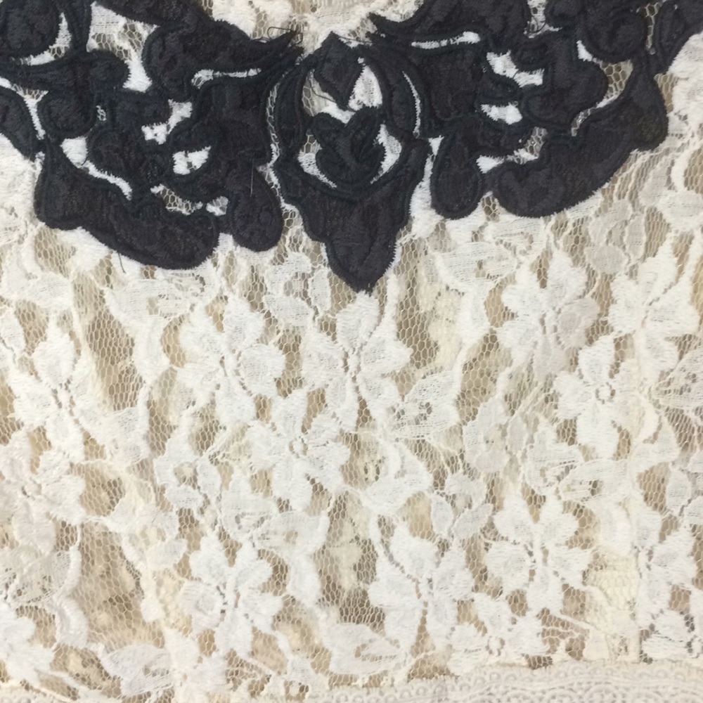 Free People Cream Lace Peplum Top - Picture 4 of 8